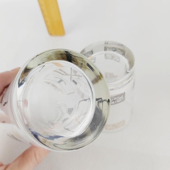 DOMINION vintage drinking glasses Gold and Black lot of 2 - Picture 7 of 9